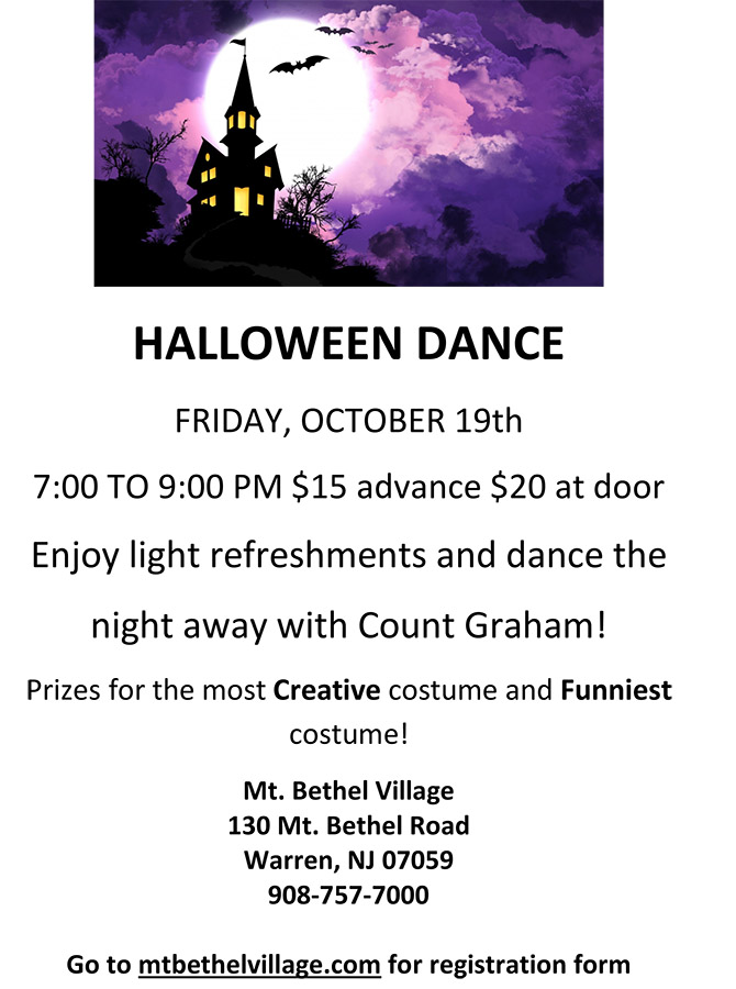 2018 halloween dance mt bethel village halloween dance flyer